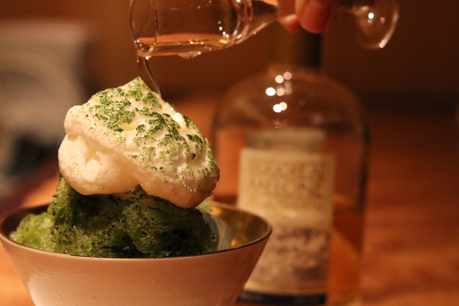 IMG: Seasonal Shaved Ice with liqueur